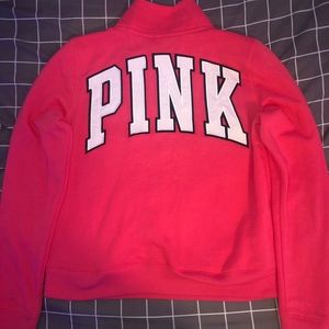 Victoria Secret Pink,Varsity hot pink sweat shirt